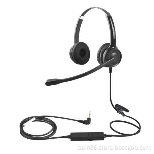 CS12 over-ear business wired noise-reducing headset call center music learning game